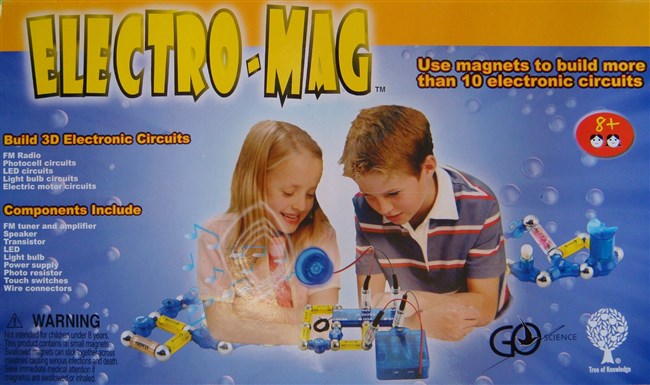 Build electronic circuits with balls and magnets