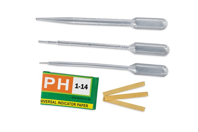 Pipettes and pH paper