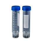 Plastic test tubes with screw caps