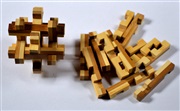 Prison built by cross - Bamboo IQ puzzle