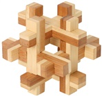 Prison built by cross - Bamboo IQ puzzle