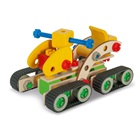 Wooden building set with caterpillars