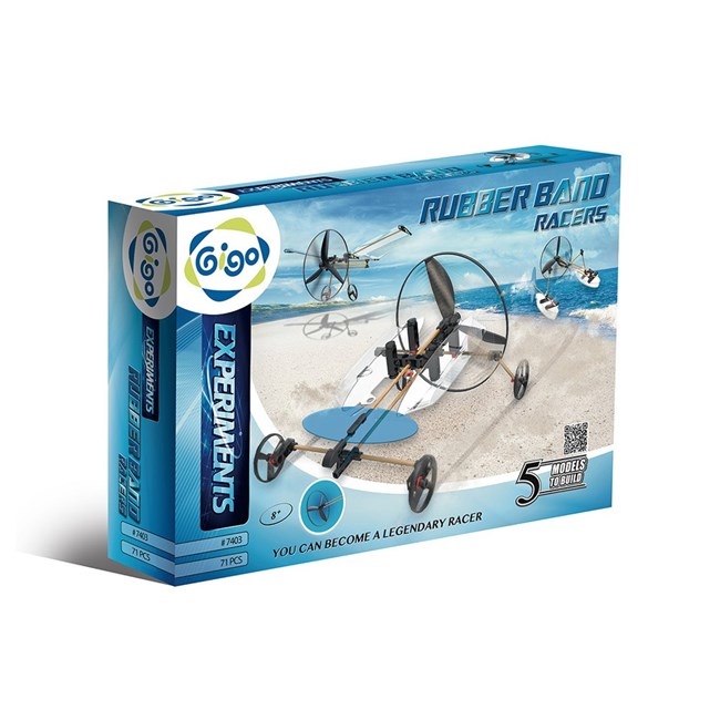 Gigo 7403 Rubber band racers - boats, car, plane, helicopter Gigo 7403 Rubber band racers - boats, car, plane, helicopter