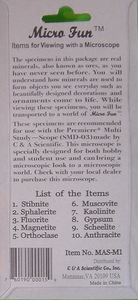 Mineral samples 1 Mineral samples 1