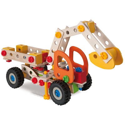 39034 - Wooden construction set - Excavator