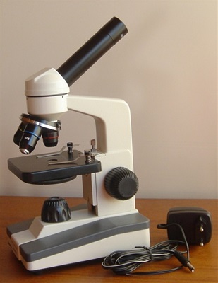 Digital microscope with LED lamp