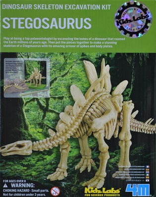 Excavate a Stegosaurus skeleton