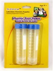 Plastic test tubes with screw caps