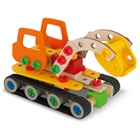 Wooden building set with caterpillars